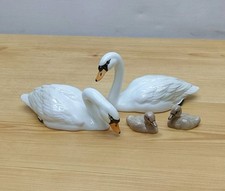 Vintage Beswick Swans & Cygnets Family # 1684, 1685, 1686, 1687 - Excellent 