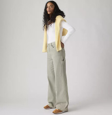 Levi's Cinch Baggy Carpenter Women's Jeans, Washed Shadow Gd - Green