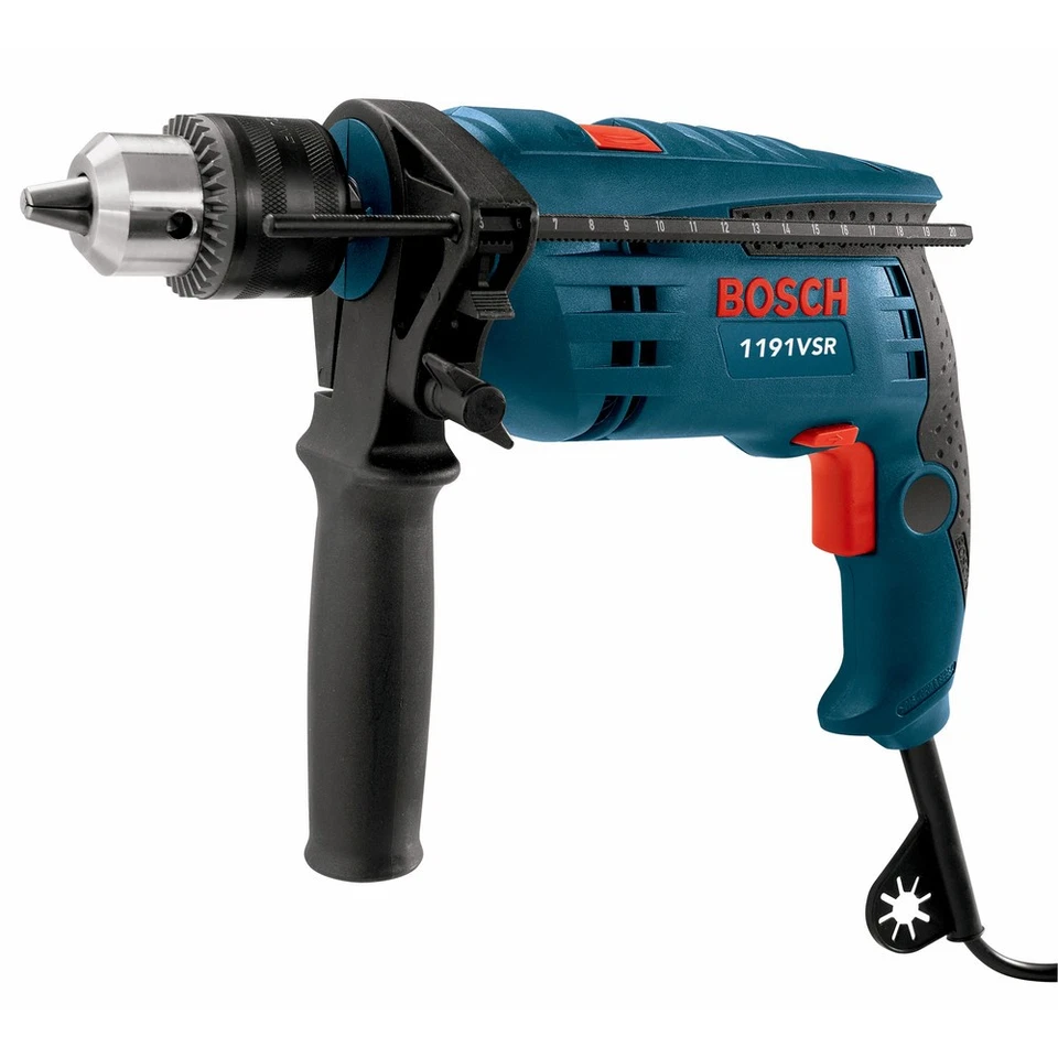 Bosch 1191VSRK-RT 1/2" 7 amp Single Speed Hammer Drill Certified Refurbished