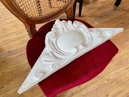 Stucco - Fassaden Barock Bekrönung 160-F89B aus Weissbeton Supraport 71cm - Bild 4 von 5