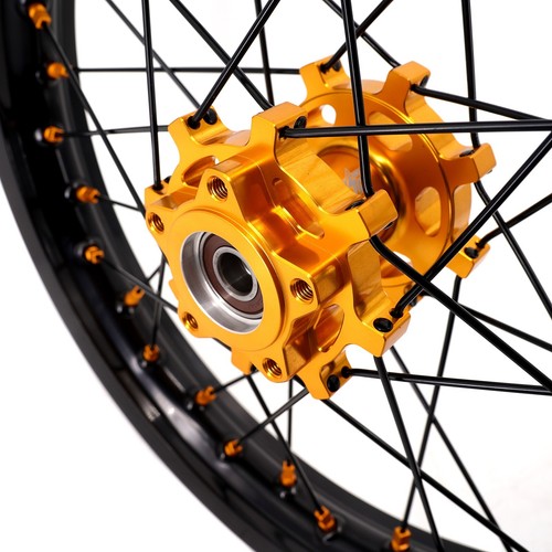 for Surron Light Bee-X 2019-2025 - KKE 1.6*19/1.85*16 E-Bike Wheels CNC Gold Hub - Picture 12 of 14