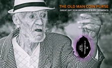 QUIKOIN VINYL OVAL BLACK SQUEEZE COIN PURSE WALLET GAG BIRTHDAY RETIREMENT GIFT