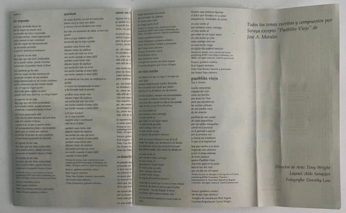 SORAYA - EN ESTA NOCHE - 1996 MEXICAN TAPE LONG INLAY, LATIN POP - Picture 3 of 5