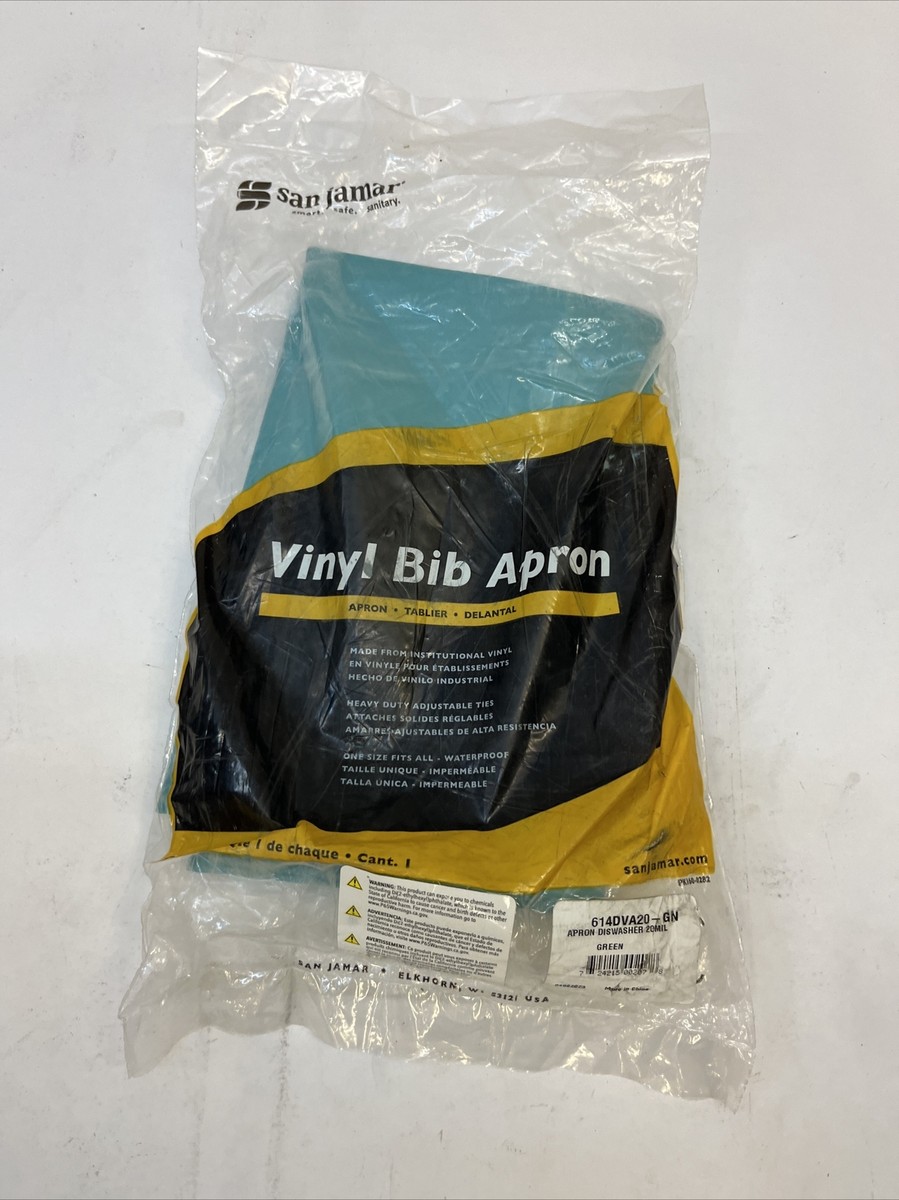 San Jamar 614DVA20-GN Green 20 mil Vinyl Apron | eBay