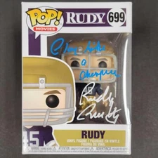 Rudy Ruettiger signed "Play Like a Champion" Funko Pop Beckett BAS Witness Holo