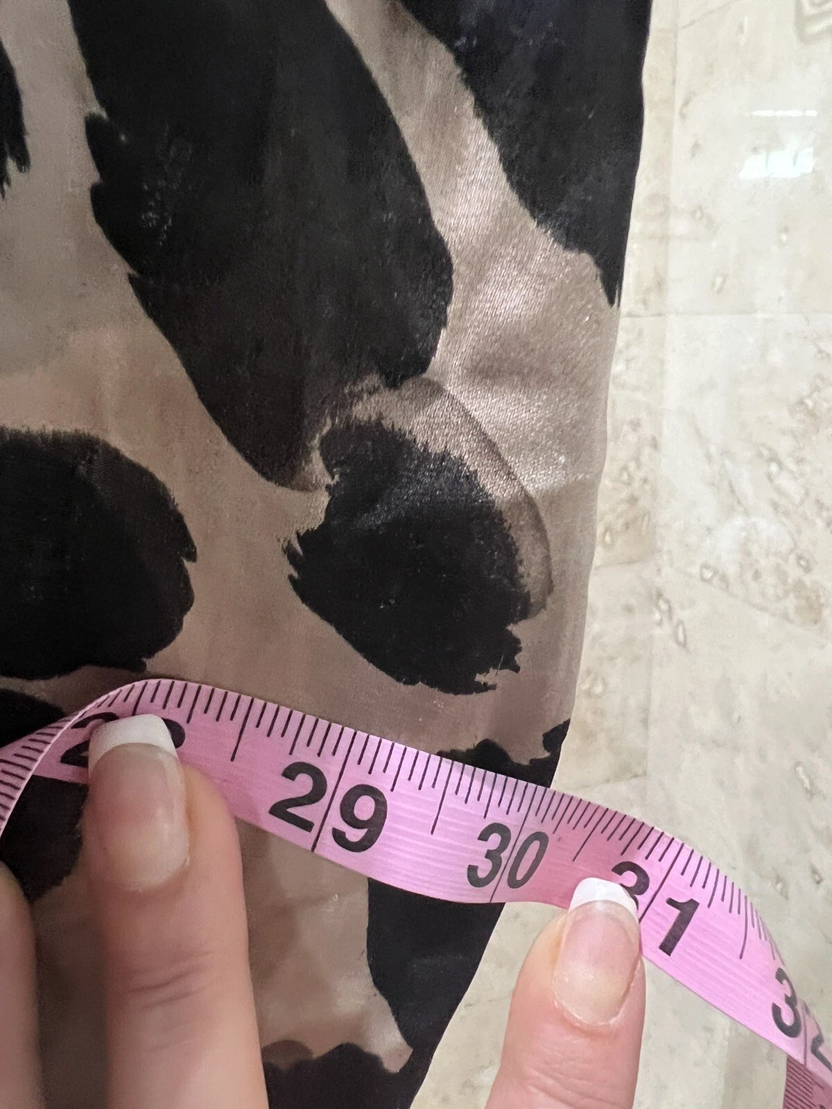 Abito donna Moschino economico e chic in seta stampa animalier taglia US 8 manica lunga