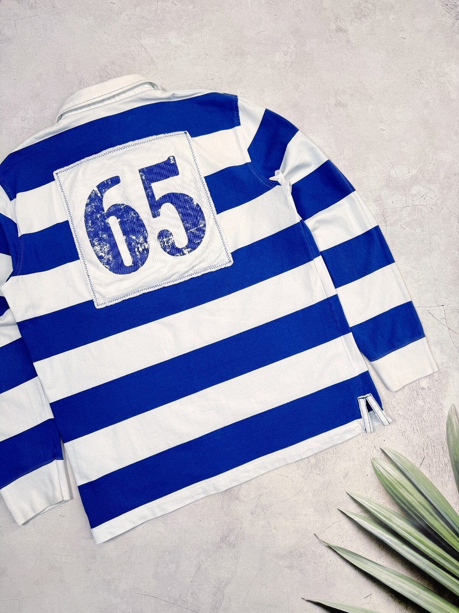 BENETTON RUGBY ラグビーシャツ ユニフォーム United Colors of Benetton Rugby Shirt Blue & White Striped