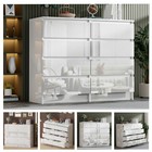 High Gloss Chest Of Drawers Bedside Cabinet Tall Wide Storage Bedroom Furniture