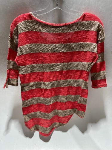 Blusa de punto de suéter delgada a rayas Annabelle talla M - Imagen 2 de 3