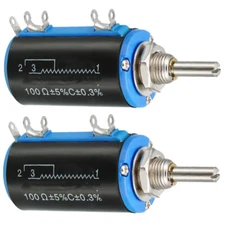 2PC 100/10K OHM 2W Multi Turn Wirewound Pot Precision Linear Potentiometers USA