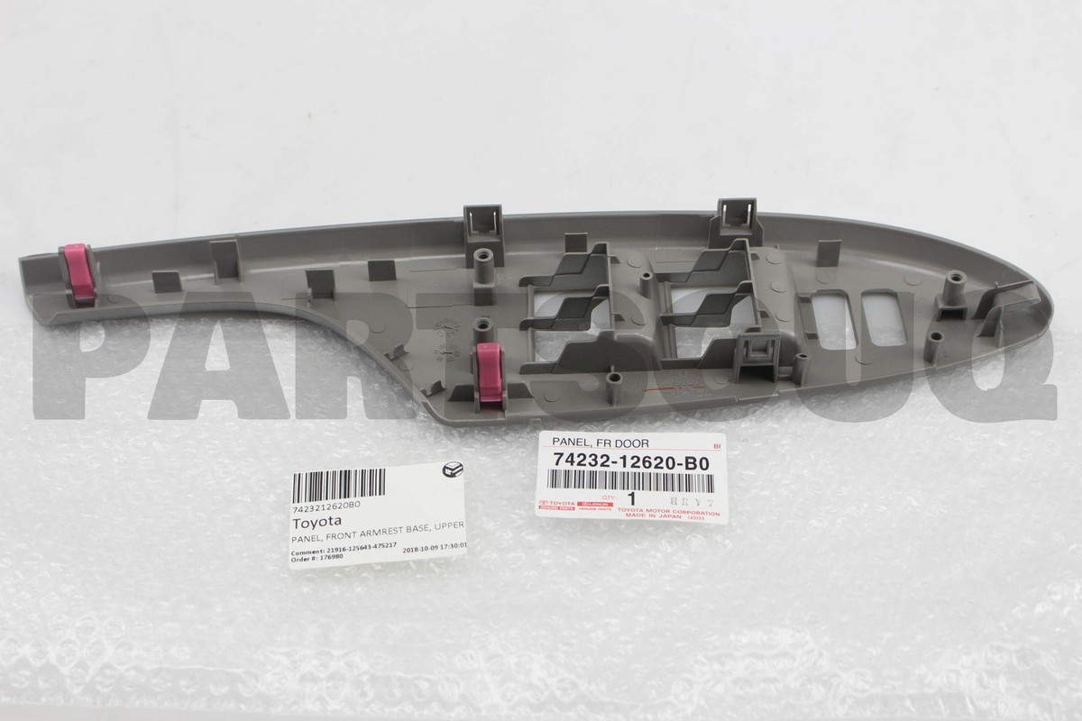 7423212620B0 Genuine Toyota PANEL, FRONT ARMREST BASE, UPPER LH
