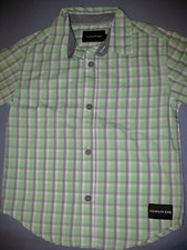CALVIN KLEIN JEANS BOYS DRESS SHIRT - SIZE 5 KIDS - NEW NO TAGS LIGHT GREEN