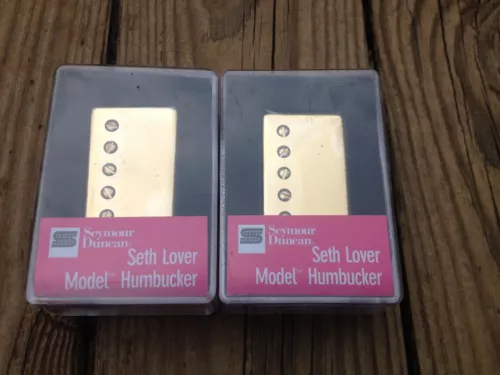 SEYMOUR DUNCAN SH-55 Seth Lover Humbucker Set Bridge & Neck GOLD 1 Conductor