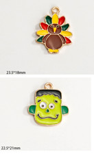 new 40Pcs Halloween Charm bracelet necklace Pendants DIY Jewelry Making