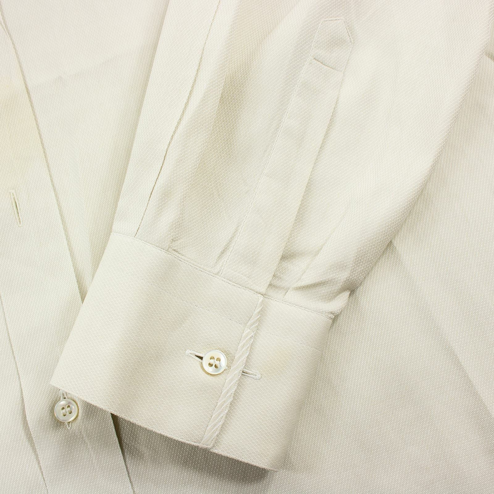 Ameri Taupe Cotton Pique MOP Btns Italy Spread Co… - image 3