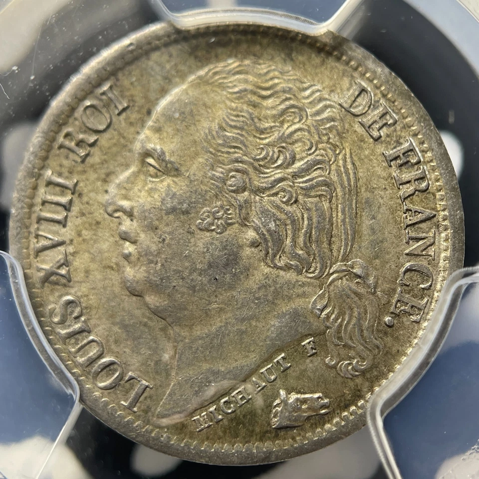 1823-A France 1/2 Franc PCGS MS62 Lot#G9356 Silver! Gad-401, F-179 - Image 3 of 4