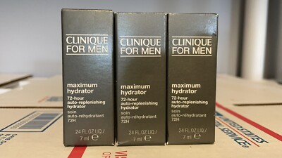 Lot of 3 Clinique for Men Maximum Hydrator 72h auto-replenishing 0.24oz/7ml