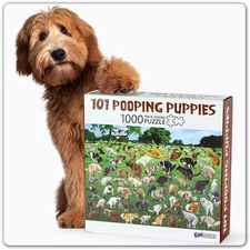 Funwares Original 101 Pooping Puppies Puzzle - Hilarious Jigsaw Puzzle - Perf...