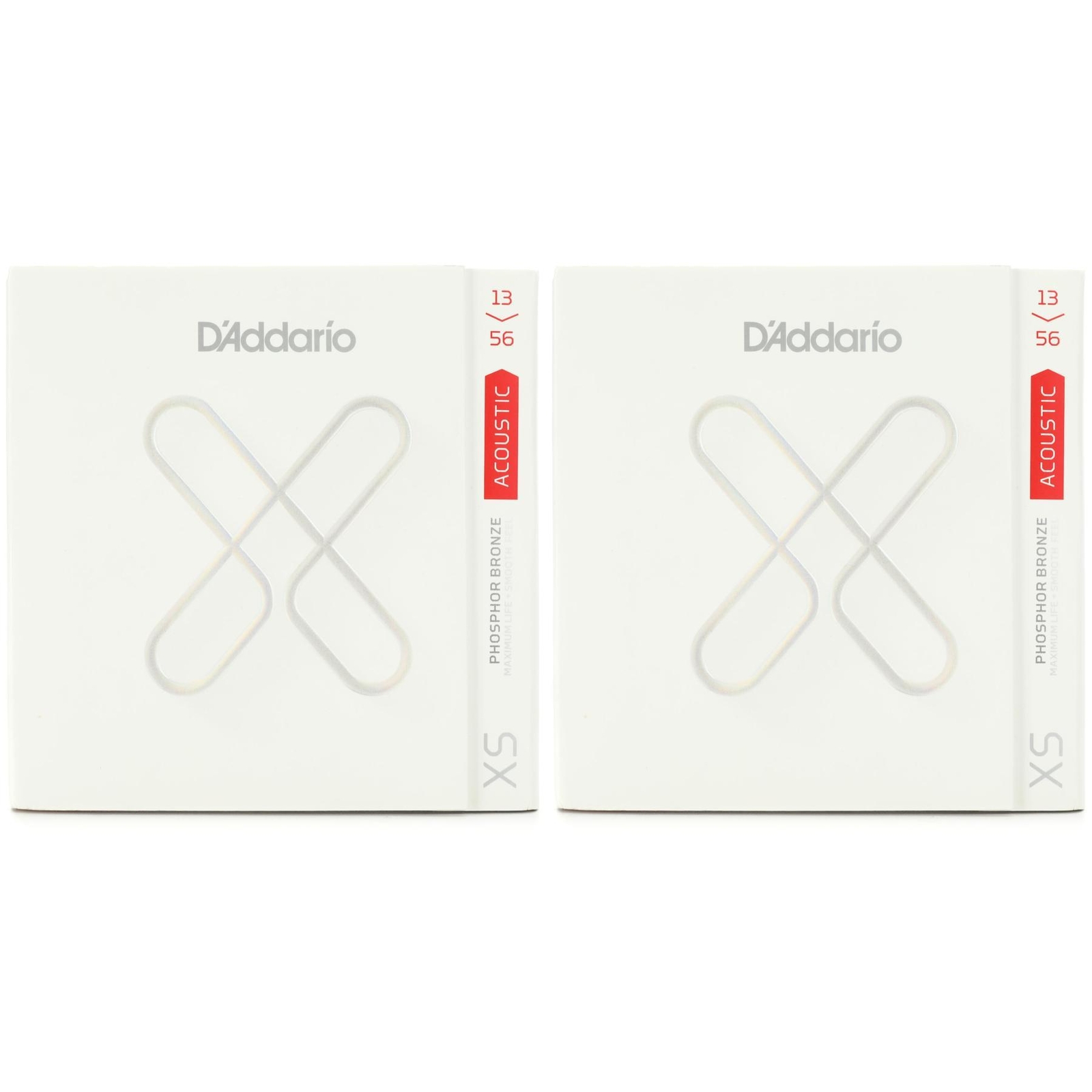 Струны акустической гитары DAddario XSAPB1356 XS с покрытием из люминофорной бронзы -