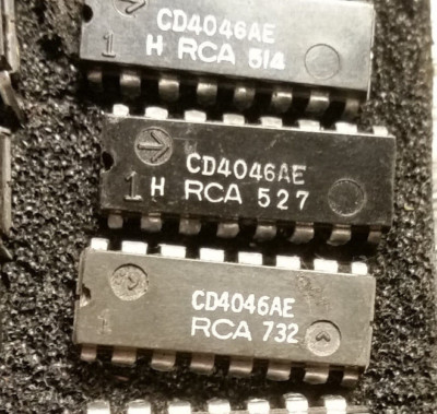 CD4046AE RCA 1 Stück CMOS Micropower  Phase-Locked Loop aus Elektroniksammlung  