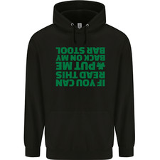 Back on My Bar Stool St Patricks Day Mens 80% Cotton Hoodie