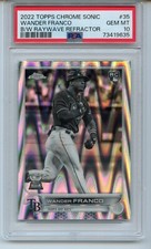 Wander Franco 2022 Topps Chrome Sonic Black/White Raywave Refractor RC PSA 10