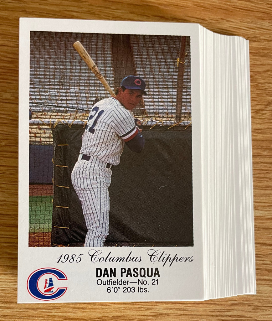 Dan Pasqua 1985 Columbus Clippers Police Baseball Card Lot of 12 NY Yankees