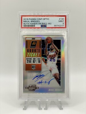 2018 Contenders Optic Rookie Ticket Mikal Bridges Auto