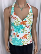 Lands End Swim Top Womens 6 Floral Tank PGE240706/EB2