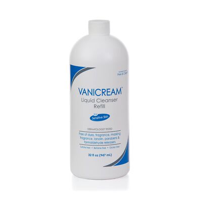 Free Clear Liquid Cleanser for Sensitive Skin 32oz Non Comedogenic Derm Tested
