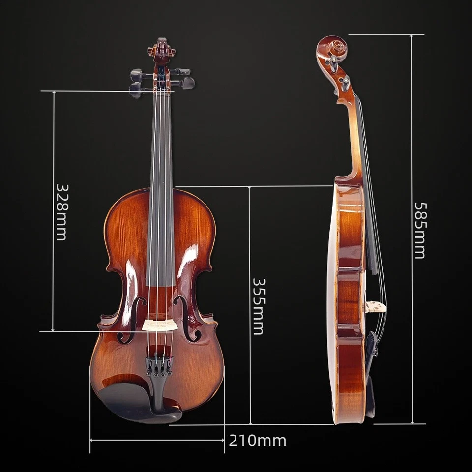 4/4Full Size Traditional Violin Dark Brown Flame wood Violin With Ebony Fitting - Image 3 of 4