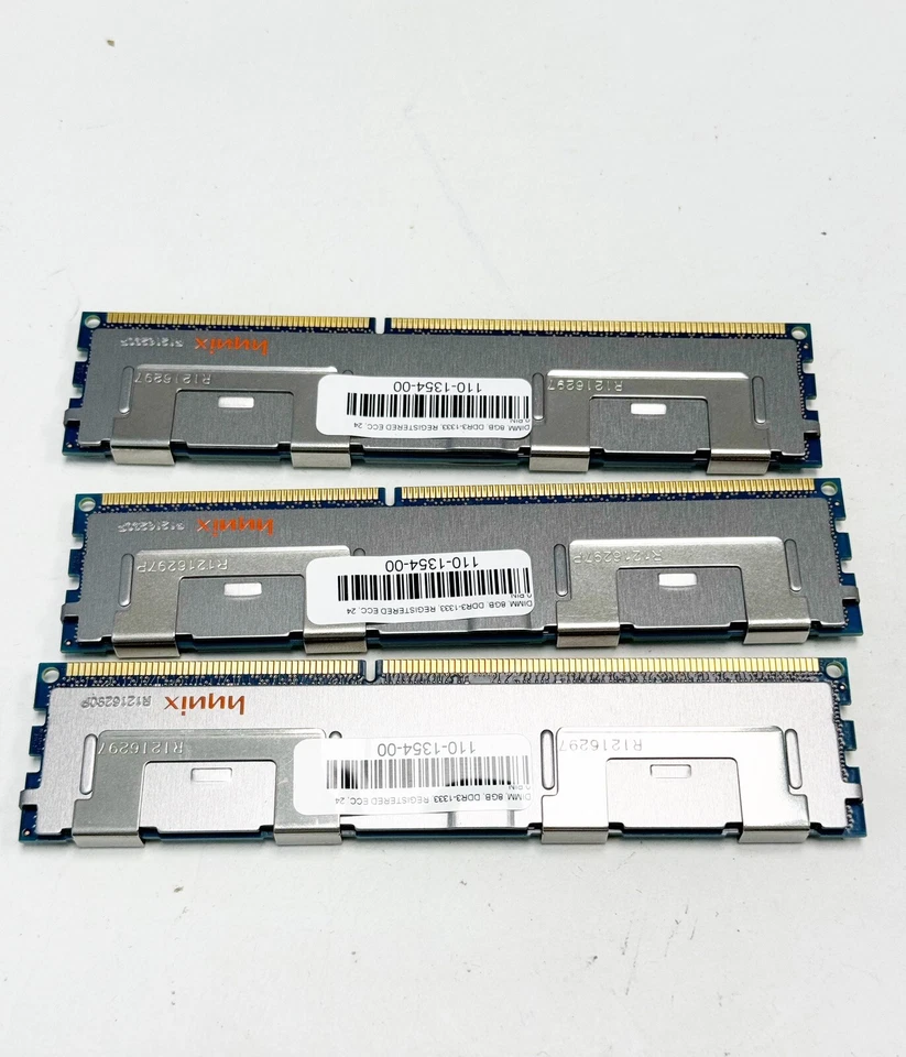 Hynix 24GB (3x8GB) PC3 10600R DDR3 2RX4 ECC Server Memory - (HMT31GR7BFR4C-H9) - Image 3 of 3