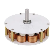 100-650RPM 50-60W Three-Phase AC Micro Disc Generator with Iron Core Magnets