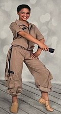Curtain Call Tan "Pest Control  Dance Costume Size CLA