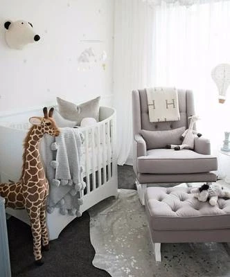 Grey Fabric Rocking Chair Nursery Feeding Grey Fabric Rocking Chair Nursery Feeding