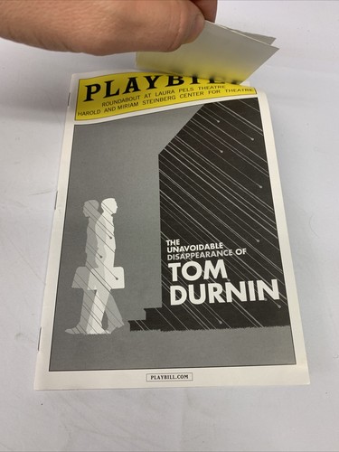 Unavoidable Disappearance Tom Durnin New York Playbill w/ Original Ticket Stubs - Picture 4 of 6