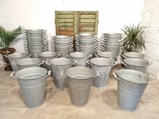 Vintage Galvanised Zinc Florist Display Tub Bucket Garden Planter Vase