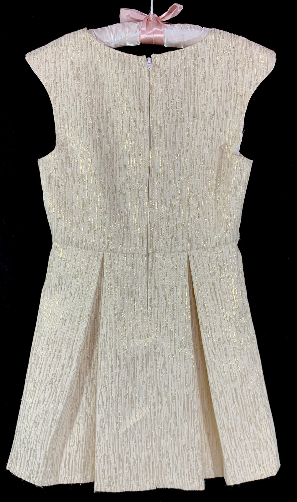 KC Parker Hartstrings Holiday Christmas Ivory Gold Sparkle Party Dress