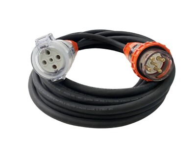 20 Amp 1m Extension Lead, 3 Phase, 5 pin, 415V 20A 1mt Cable 3ph