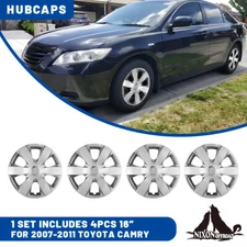 16" Inch 4 Pack Snap On Hub Caps Chrome Wheel Covers For 2007-2011 TOYOTA CAMRY