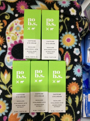 no b.s. Caffeine Eye Cream Squalane Hyaluronic Acid Quinoa Seed Extract 0.5 oz
