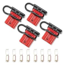 50A 6-10 Gauge Battery Quick Connect Disconnect Wire Harness Plug Kit 4 Pcs B...