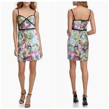 Guess Scuba Tropical Spaghetti Straps Mini Dress size 2
