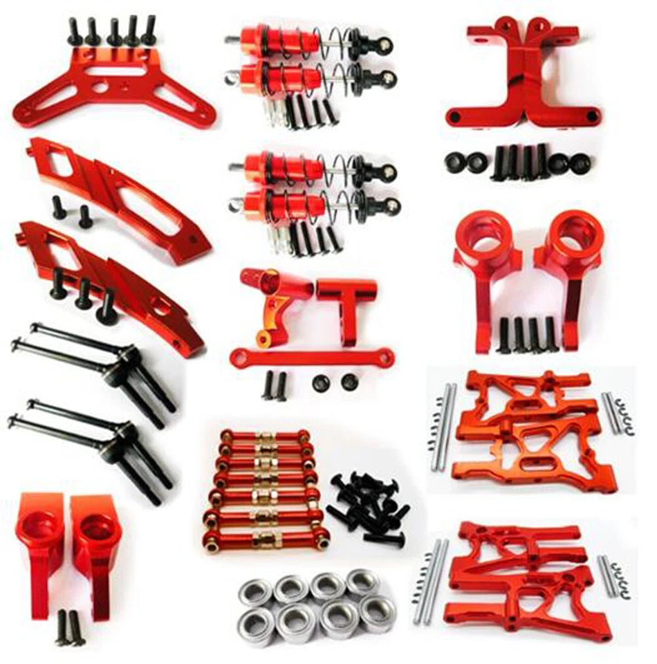 Aluminum metal Front Rear Upgrade parts Kit DIY Fit For 1/10 HPI WR8_flux Rc Car - Image 4 of 4