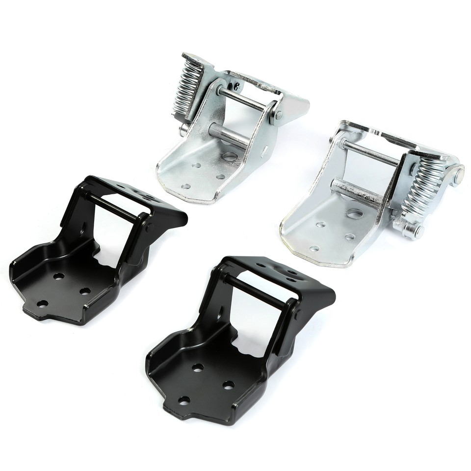 4-Piece Door Hinge Set (Upper & Lower) For 1968-1979 Chevy Nova, Camaro & Firebird - Black, Steel 1 thumbnail image
