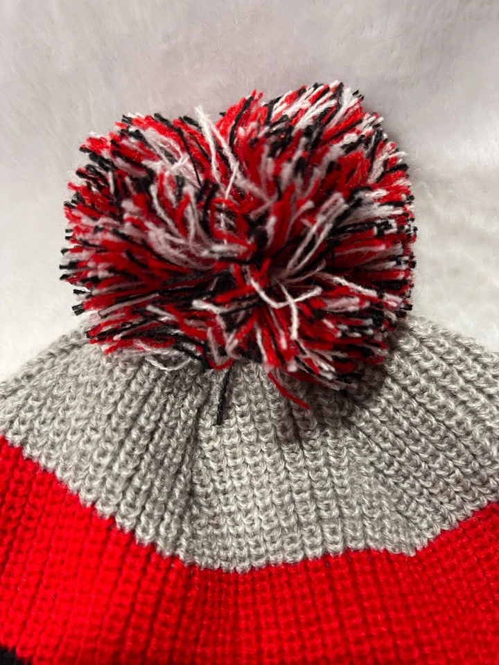 Beanie Kansas City Chiefs Adult Puff Winter Knit Hat Cap Toboggan Sideline USA - Image 4 of 4