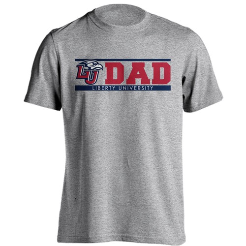 Liberty University Flames Dad Logo Short Sleeve Tee Father T-Shirt - Picture 6 of 17