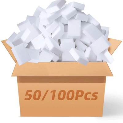 100PCS Magic Sponge Eraser Melamine Sponges Thick Cleaning Foam Home & Kitchen