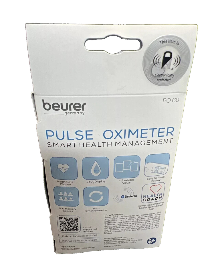 Beurer PO60 Bluetooth Pulse Oximeter 853879007119| eBay