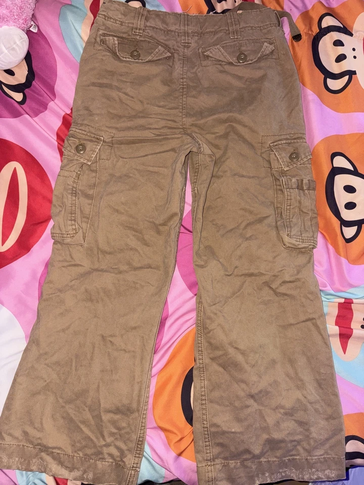 Y2K Abercrombie & Fitch Low Rise Flared Military Cargo Pants Womens W27L30 - Image 2 of 4